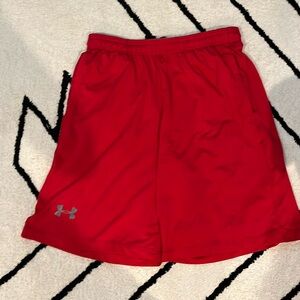 Red Men’s Under Armour Athletic Shorts.
